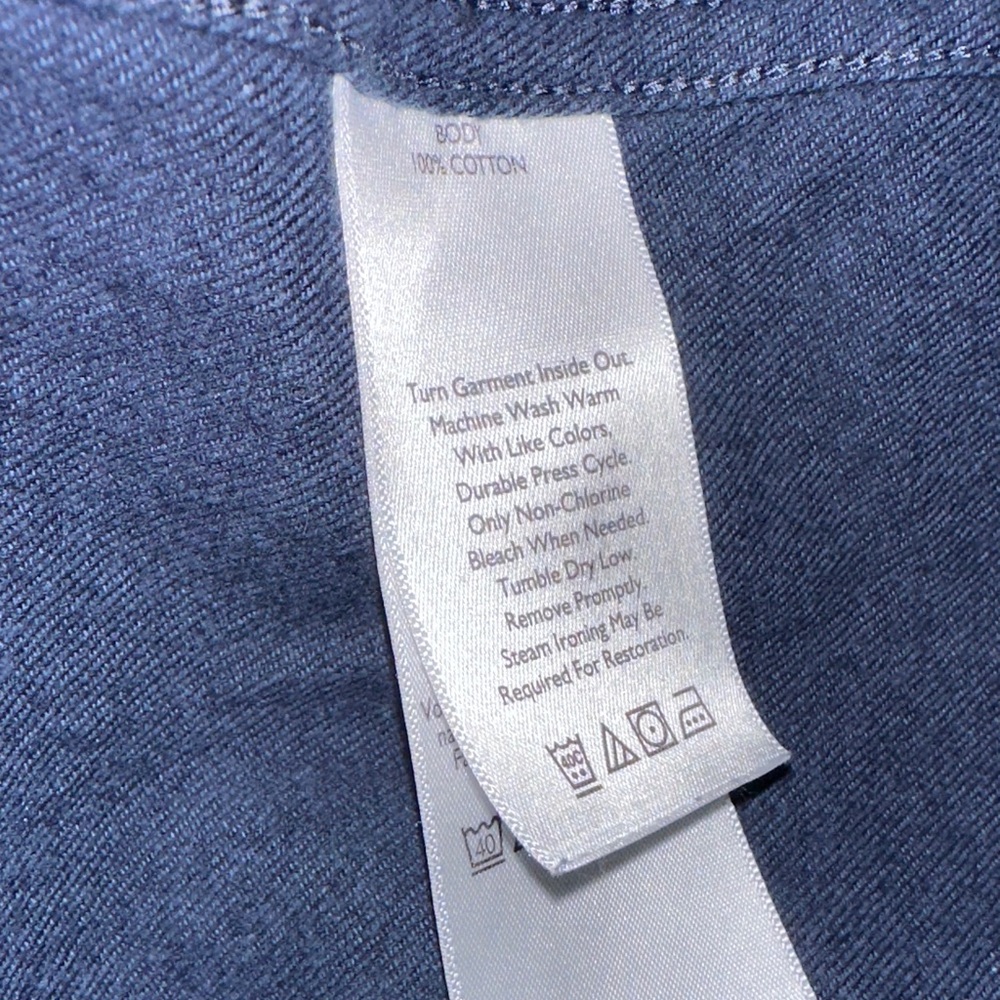 Eddie Bauer Navy Casual Button-Down Shirt - Picture 5 of 5